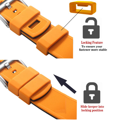 Quick Release Rubber Watch Strap Silicone Watch Band 18mm 20mm 22mm  Huawei ,Samsung Galaxy, Garmin, Watch Replacement Watchband