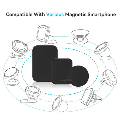 Car Magnet for Phone Holder Desk Metal Phone Magnetic Sticker Mobile Stand Mobile Phone Plate Holder Universal Car Mount Support
