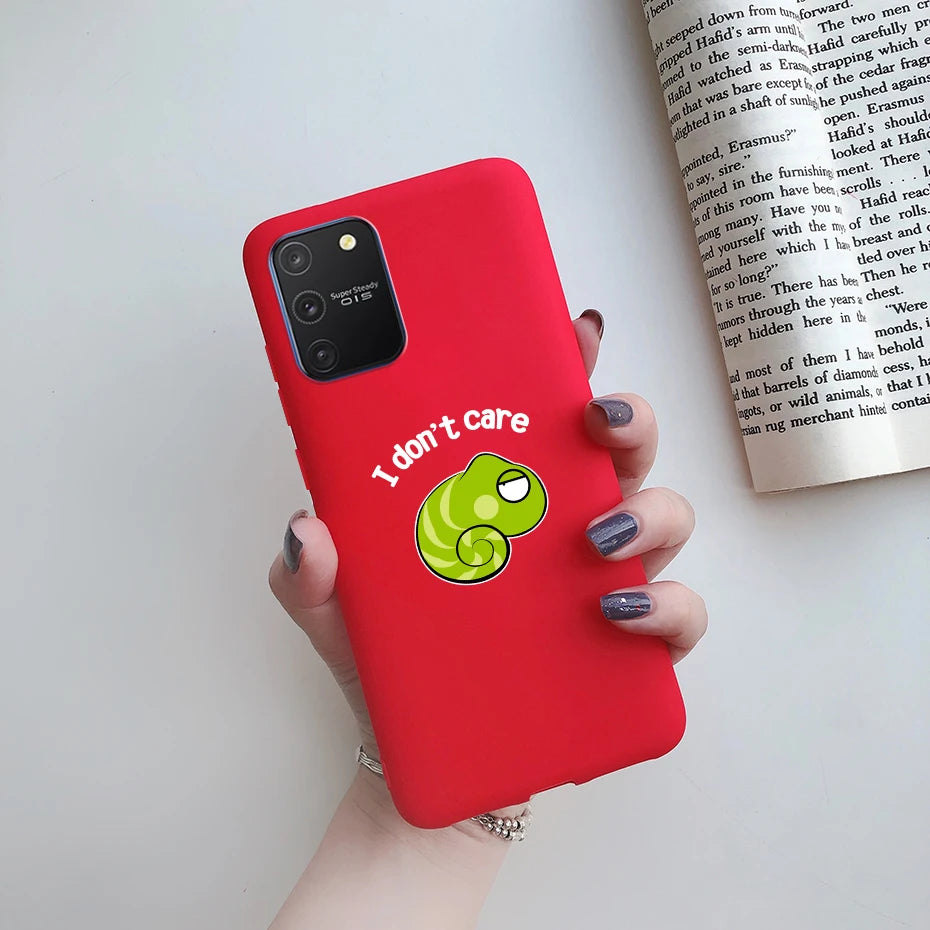 For Samsung Galaxy S10 Lite Case on Samsung Note 10 Lite S 10 Lite Cover Simple Solid Matte Soft Silicone Back Cover Phone Cases