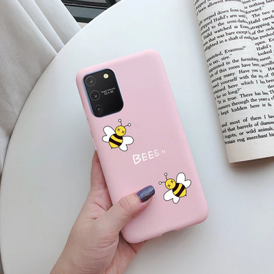 For Samsung Galaxy S10 Lite Case on Samsung Note 10 Lite S 10 Lite Cover Simple Solid Matte Soft Silicone Back Cover Phone Cases
