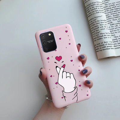 For Samsung Galaxy S10 Lite Case on Samsung Note 10 Lite S 10 Lite Cover Simple Solid Matte Soft Silicone Back Cover Phone Cases