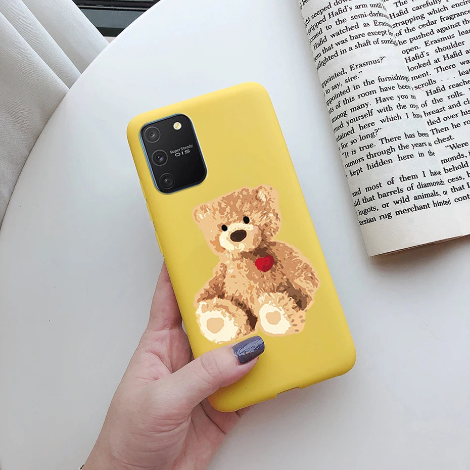 For Samsung Galaxy S10 Lite Case on Samsung Note 10 Lite S 10 Lite Cover Simple Solid Matte Soft Silicone Back Cover Phone Cases