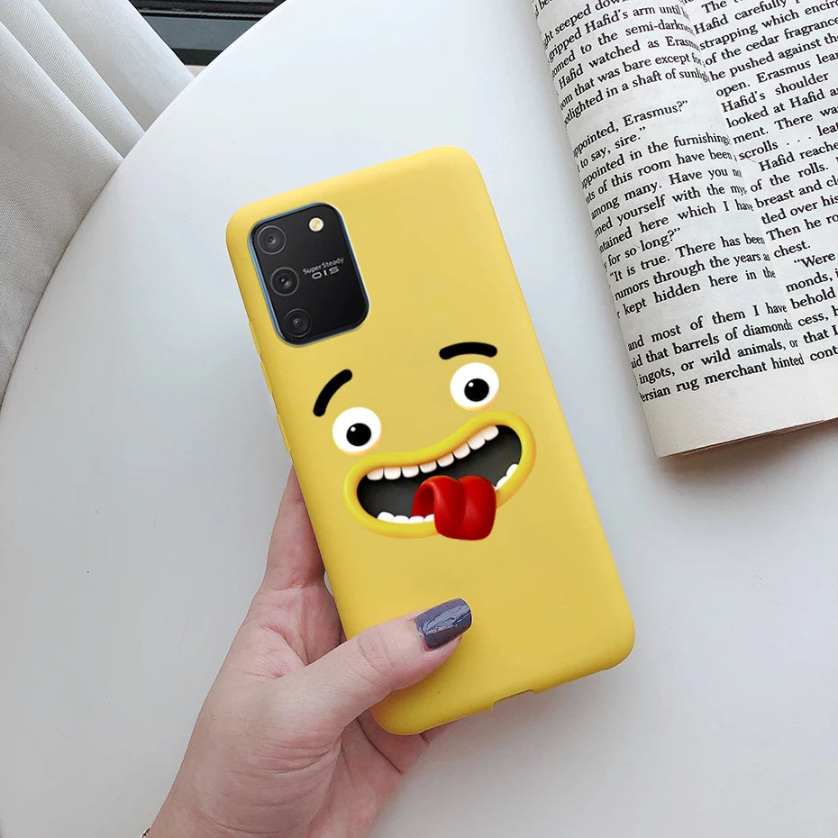 For Samsung Galaxy S10 Lite Case on Samsung Note 10 Lite S 10 Lite Cover Simple Solid Matte Soft Silicone Back Cover Phone Cases