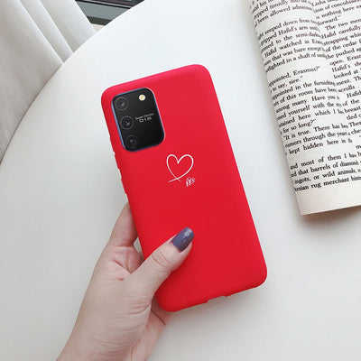 For Samsung Galaxy S10 Lite Case on Samsung Note 10 Lite S 10 Lite Cover Simple Solid Matte Soft Silicone Back Cover Phone Cases