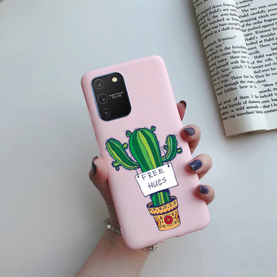 For Samsung Galaxy S10 Lite Case on Samsung Note 10 Lite S 10 Lite Cover Simple Solid Matte Soft Silicone Back Cover Phone Cases