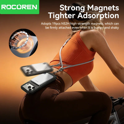 Rocoren 10000mAh Magnetic PowerBank Fast Charging 5000mAh Power Bank Portable Wireless Charger Battery For iPhone 18 17 Pro Max