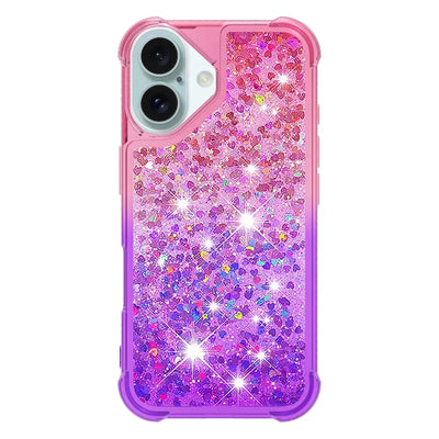 Bling Moving Liquid Floating Sparkle Colorful Glitter TPU Protective Case For Google Pixel 9 Pro XL 8 9A 8A 7A Waterfall Cover