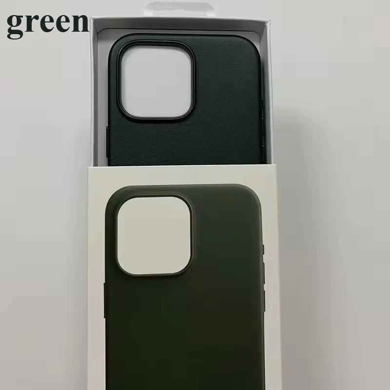 Official 1:1 for Magsafe Leather Case for IPhone 17 Pro 17 16 15 14 Pro Max Orginal Magnetic Animation Cover Anti-drop Case