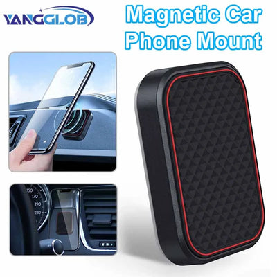 Magnetic Car Phone Mount Rectangle Flat Universal Car Phone Holder for Dashboard Fridge Desk Smartphone Holder Strong Magnets