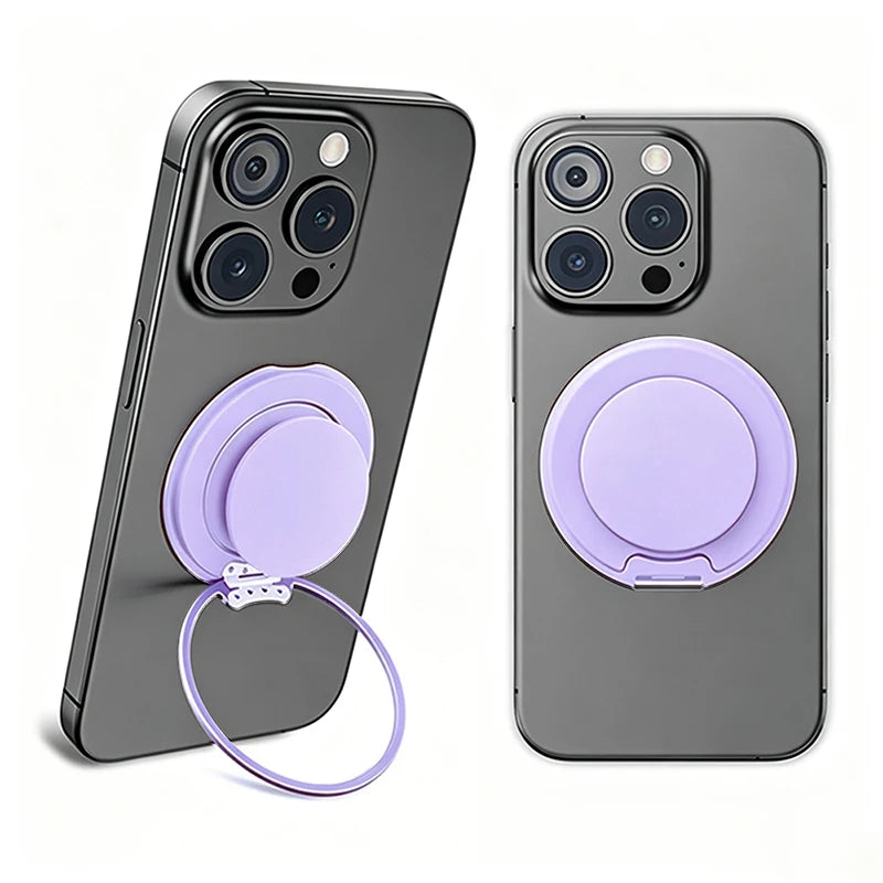 Grippopso Mobile Phone Finger Holder Socket Magnetic Cell Phone Grip Stand Finger Ring Kickstand Rotation Universal Phone Stand