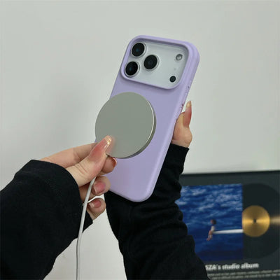 Magnetic Liquid Silicone Case for iPhone 18 17 Pro 17 Pro Max 16 15 14 For Magsafe Big Camera Hole Cover Shockproof Protective