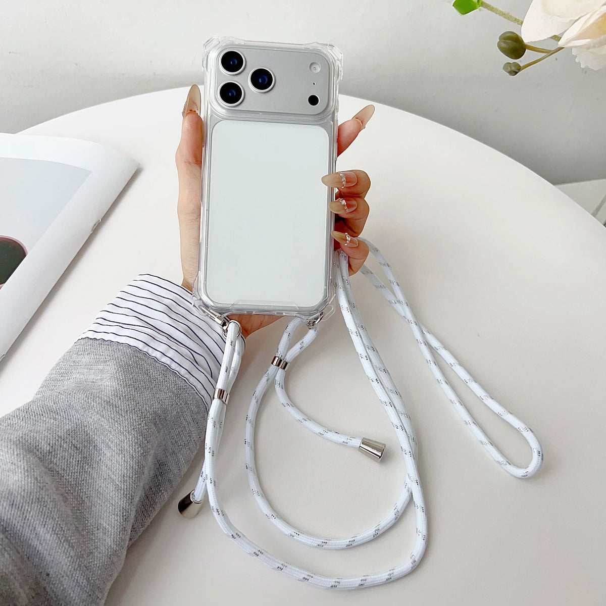 Neck Strap Long Rope Phone Case Suitable For iPhone 17 Pro Max Strap 16 14 11 12 13 15 Pro Max Plus Drop Protection Case