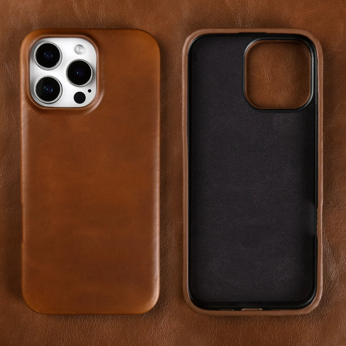 Retro for Iphone 16 Pro Max 18pro 15 14 13 Case Luxury Genuine Leather Cases for Iphone17 Vintage Back Cover Phone Cases Fundas
