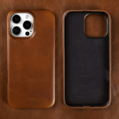 Retro for Iphone 16 Pro Max 18pro 15 14 13 Case Luxury Genuine Leather Cases for Iphone17 Vintage Back Cover Phone Cases Fundas
