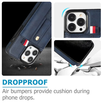 Retro Flip Leather Case For iPhone 15 Plus 14 Pro Max 13 12 11 X XS XR Multi Card Holder Phone Cover For iPhone 7 8 Plus SE 2022