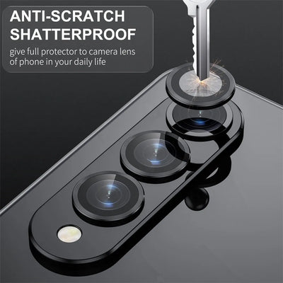 For Samsung Galaxy Z Fold 6 5 4 5G Metal Camera Lens Ring Cover On Sumsung Z Fold5 Zfold4 Lens Tempered Glass Protective Film