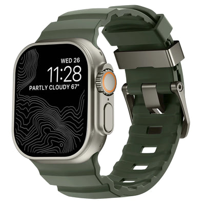 Trail Silicone Band for Apple Watch Ultra 4 3 2 49mm Strap 46mm 45mm 44mm Sport Bracelet iWatch Series 12 11 10 Ultra 9 8 7 SE3