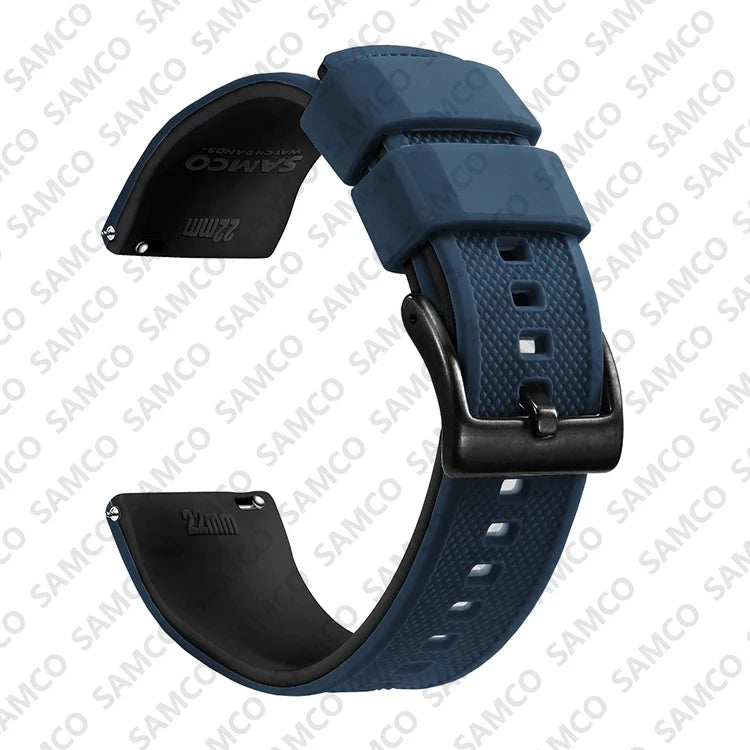 Quick Release Rubber Watch Strap Silicone Watch Band 18mm 20mm 22mm  Huawei ,Samsung Galaxy, Garmin, Watch Replacement Watchband