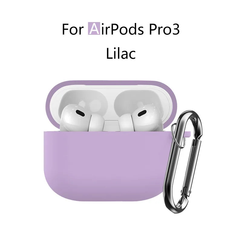for AirPods Pro 3 2025 New Case Full Protective Soft Silicone Shockproof Case with Keychain for AirPods Pro 3 Case for Men Women