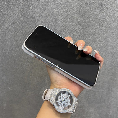Luxury Leather Magnetic Phone Case for iPhone 17 16 15 Pro Max Plating Frame Original Business Magnets Charging Shockproof Cover