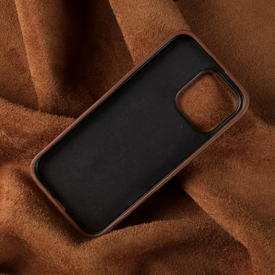 Vintage Full Wrapped Genuine Leather Case for Iphone 18 Pro Max 17 16 15 14 13 12 Business Oil Wax Magnetic Magsafe Phone Cover