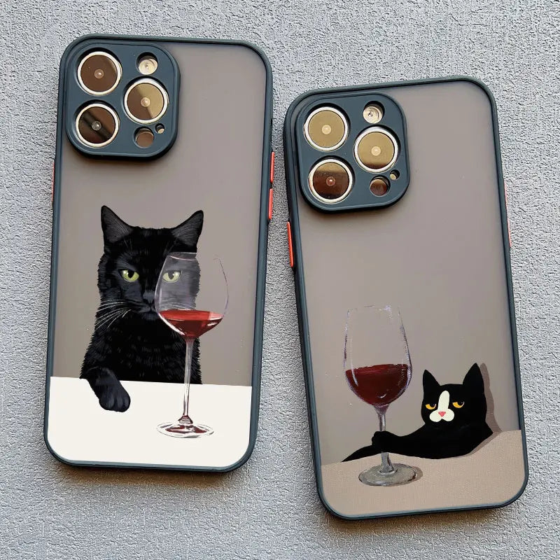 Funny Cat Daily Life Phone Case For iPhone 16 17 Pro Max Cases 11 12 14 Pro Max Mini 13 15 Plus XR Shockproof Back Covers