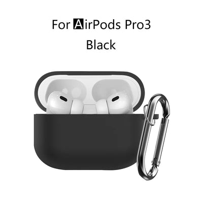for AirPods Pro 3 2025 New Case Full Protective Soft Silicone Shockproof Case with Keychain for AirPods Pro 3 Case for Men Women