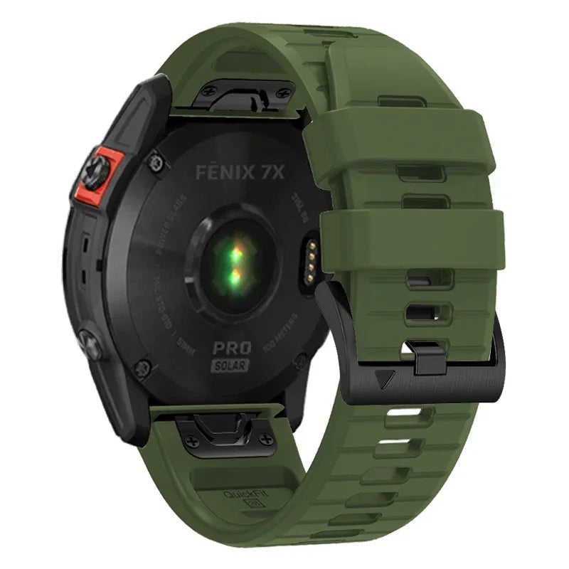QuickFit 26mm 22mm Sports Silicone Watch Band For Garmin Fenix 8 E 47mm 51mm 7X 7 Pro 6 6X/Epix Gen 2/Enduro 3 Strap Bracelet