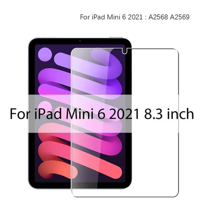 2PCS HD Tempered Glass For iPad Mini 6 Air 5 4 6 3 2 2022 Screen Protector For iPad Pro 11 12.9 7th 8th 10th 9th Gen 10.2 2022
