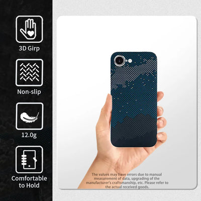 Amstar Magnetic Carbon Fiber Phone Case for iPhone 16e Magsafe Cover Luxury Kevlar Aramid Fiber Magnetic Cases