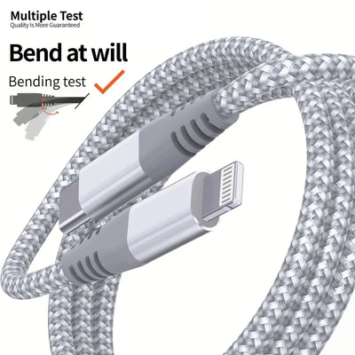 LAlHONEN MFi Certified USB‑C to Lightning Fast Charging Cable 1M 2M 3M 10ft For iPhone 14 13 12 11 XS XR X