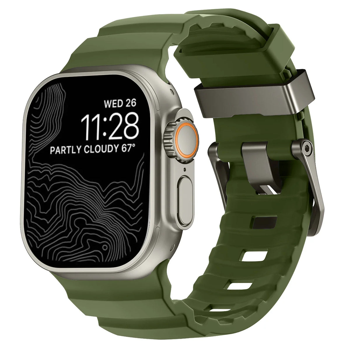 Trail Silicone Band for Apple Watch Ultra 4 3 2 49mm Strap 46mm 45mm 44mm Sport Bracelet iWatch Series 12 11 10 Ultra 9 8 7 SE3