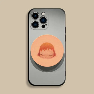 Y-Yoshitomos Art N-Nara Phone Case For iPhone 17,16,15,14,13,12,Pro,Max,Plus,E,SE4,Air,Mini Black Soft Cover