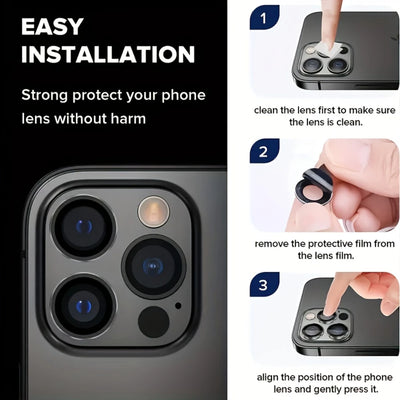 NNBILI 10pcs Black Color Ultra HD Full Cover Camera Lens Protector for iPhone 18 17 16 15 14 13 12 11 Pro Max 14 15 16 Plus 18