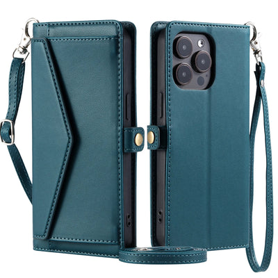 Crossbody Leather Wallet Case For IPhone 18 17 16 Pro 15 14 13 12 11 Pro Max Air 16E 17E XS XR SE 8 7 Card Solt Pocket Cover