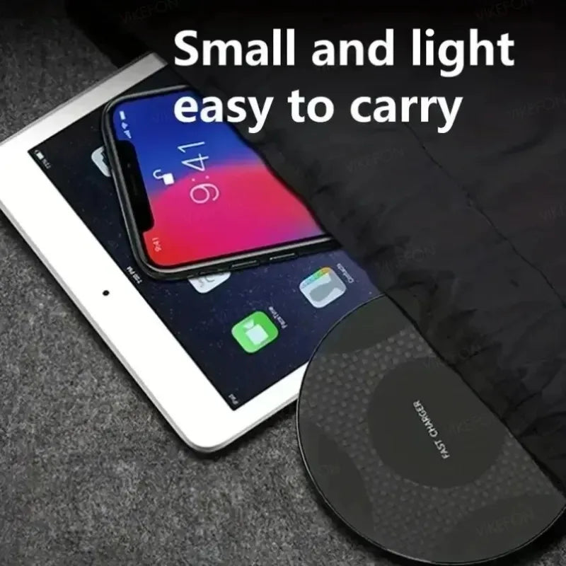 15W Fast Wireless Charger Pad For iPhone 17 16 15 14 13 Pro Max For Samsung Galaxy S25 Xiaomi Wireless Charging Station Chargers