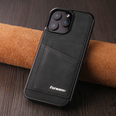 Premium Business Leather Case For iPhone 17 16 15 14 13 12 11 18 Pro Max Plus 17e16e 13Mini Magnetic Flip Wallet Card Solt Cover