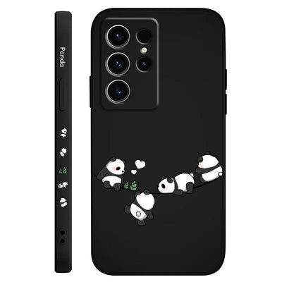 Baby Panda Phone Case For Samsung Galaxy S25 S24 S23 S22 S21 S20 S10 S10E Ultra Plus FE Note 20 Ultra 10 Plus Cover