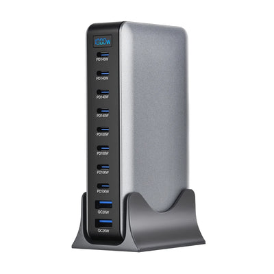 1000W GaN Charger USB C Fast Desktop 10Port USB Type C PD3.1 Charger Fast Charging for iPhone 17 16 15 Samsung S24 Xiaomi Laptop