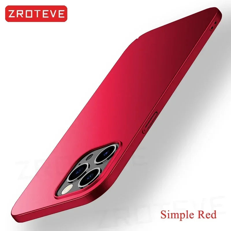 For iPhone 16 15 14 13 12 Pro Max Case ZROTEVE Luxury Slim Matte Hard PC Cover For iPhone16 iPhone14 iPhone15 Plus Phone Cases