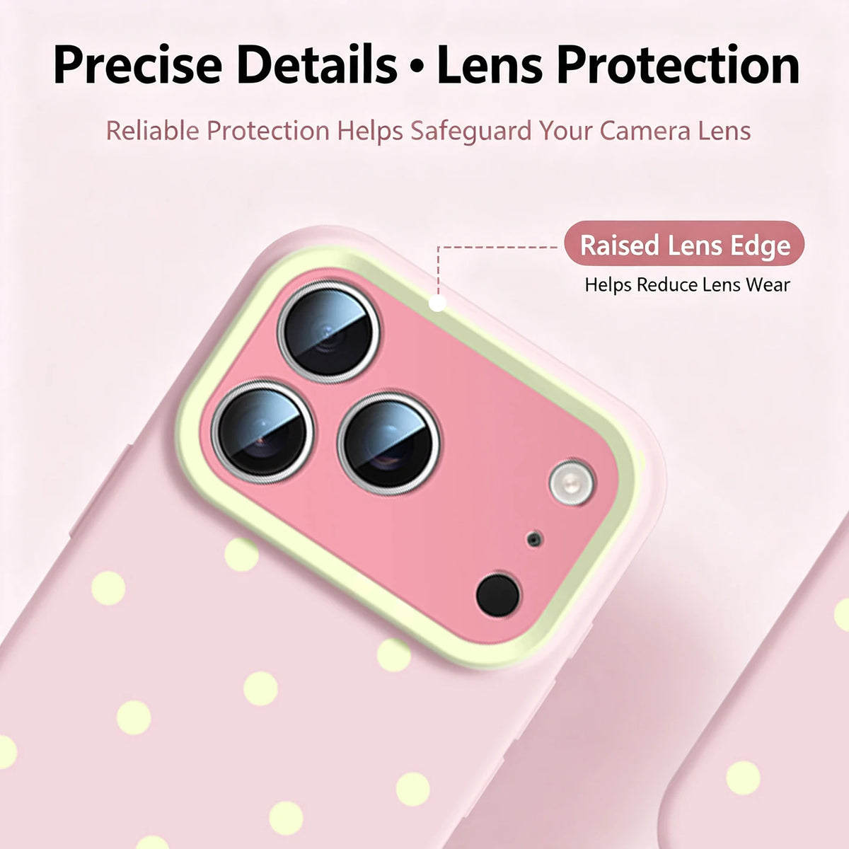 New Liquid Silicone Cute Sweet Pink Polka Dot Phone Case For iPhone 17 16 15 14 13 12 Pro Max Shockproof Magsafe Magnetic Cover