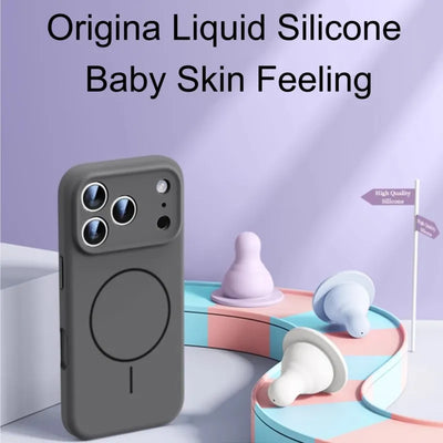 Luxury Liquid Silicone Case for iPhone 18 17 Air 16 16E 15 14 13 12 11 Pro Max Soft For Magsafe Magnet Shockproof Matte Cover