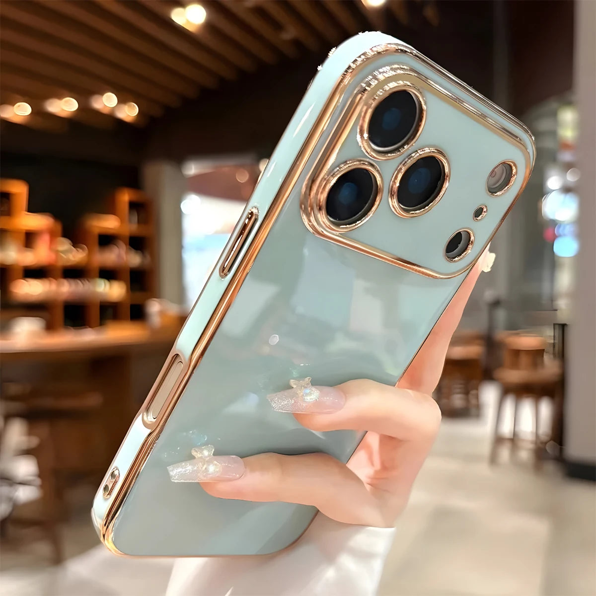 Sleek Electroplated Solid Color Phone Case for iPhone 18,17,16,15,14,13,12,11 Pro/Max/Plus/Air | Fully Protective Soft Shell, Premium Luxury & Fashionable Durable Design
