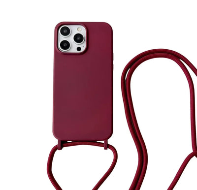 Crossbody Lanyard Strap Rope Phone Case For iPhone 17 16 15 14 Plus 17 13 12  Pro  Max  Necklace Adjustable Cover