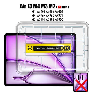 Tempered Glass Screen Protector for iPad Air 11 13 M4 M3 M2 Pro 11 13 M5 12.9 11th A16 10th 9th 8th 7th Air 5 4 3 10.2 10.5