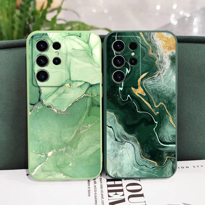 Marble Texture Phone Case For Samsung Galaxy S25 S24 S23 S22 S21 S20 S10 S10E Ultra Plus FE Note 20 Ultra 10 Plus Cover