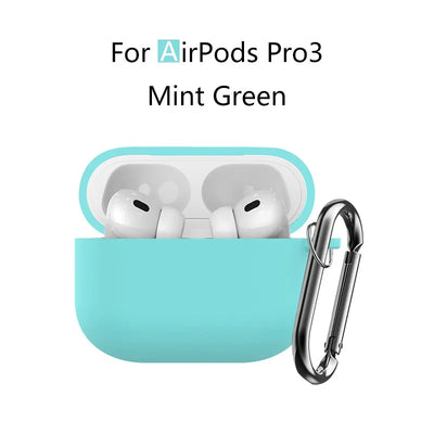 for AirPods Pro 3 2025 New Case Full Protective Soft Silicone Shockproof Case with Keychain for AirPods Pro 3 Case for Men Women