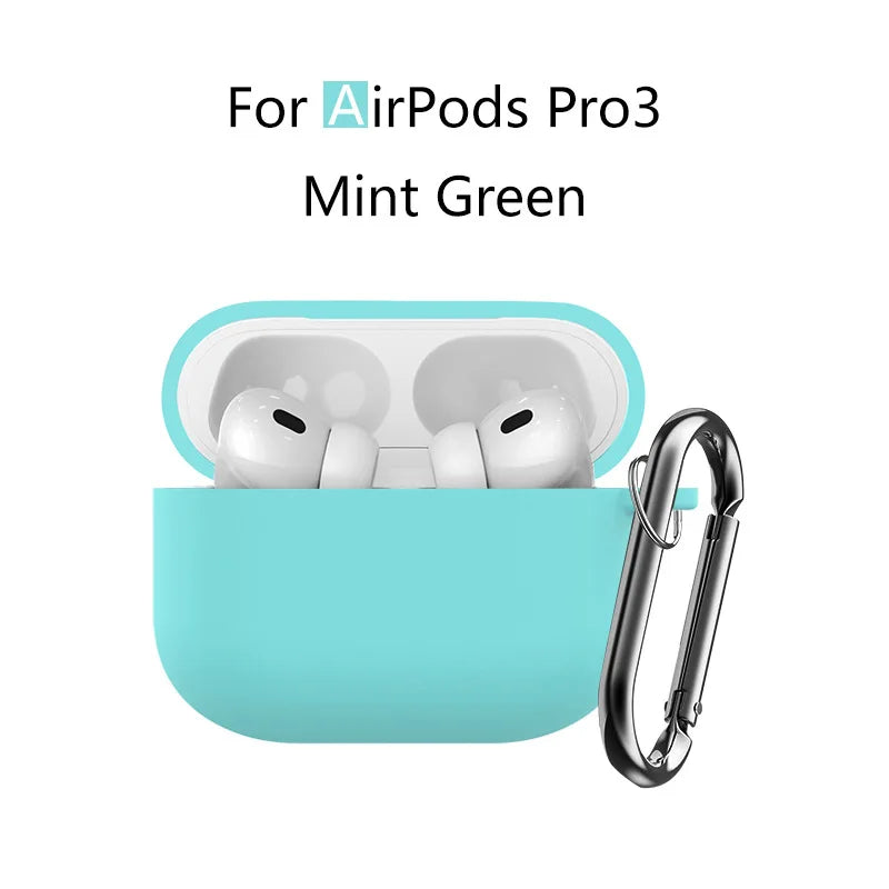 for AirPods Pro 3 2025 New Case Full Protective Soft Silicone Shockproof Case with Keychain for AirPods Pro 3 Case for Men Women