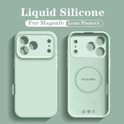For iPhone 18 Pro Liquid Silicone For Magsafe Phone Case For iPhone 18 17 16 15 14 Pro Max Wireless Charging Skin Smooth Cover