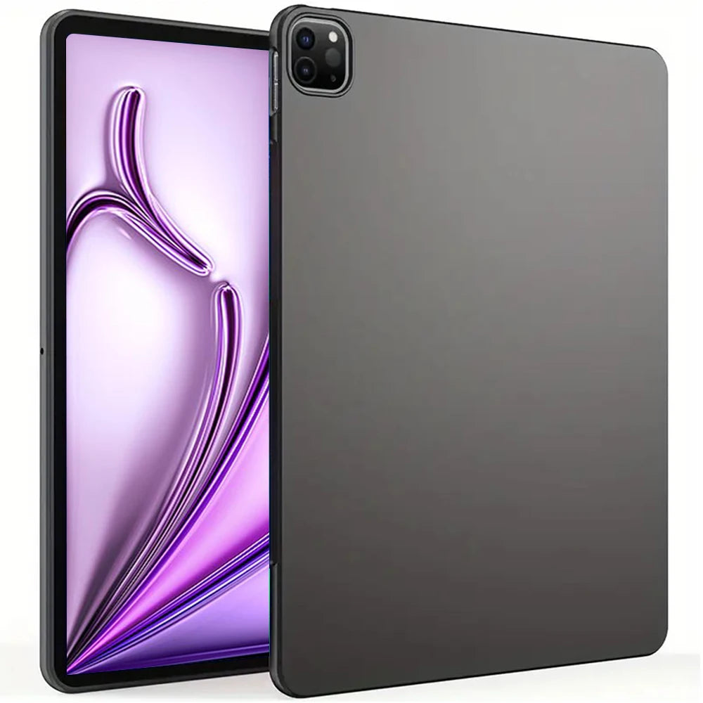 Soft Silicone Black Back Cover For IPad Air Pro 11 13 2024 M2 M4 Air 1 2 3 4 5 Tablet Case TPU Ultra-Thin Design Protective Case